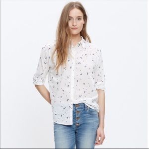 Madewell shrunken trapeze shirt in nightlight